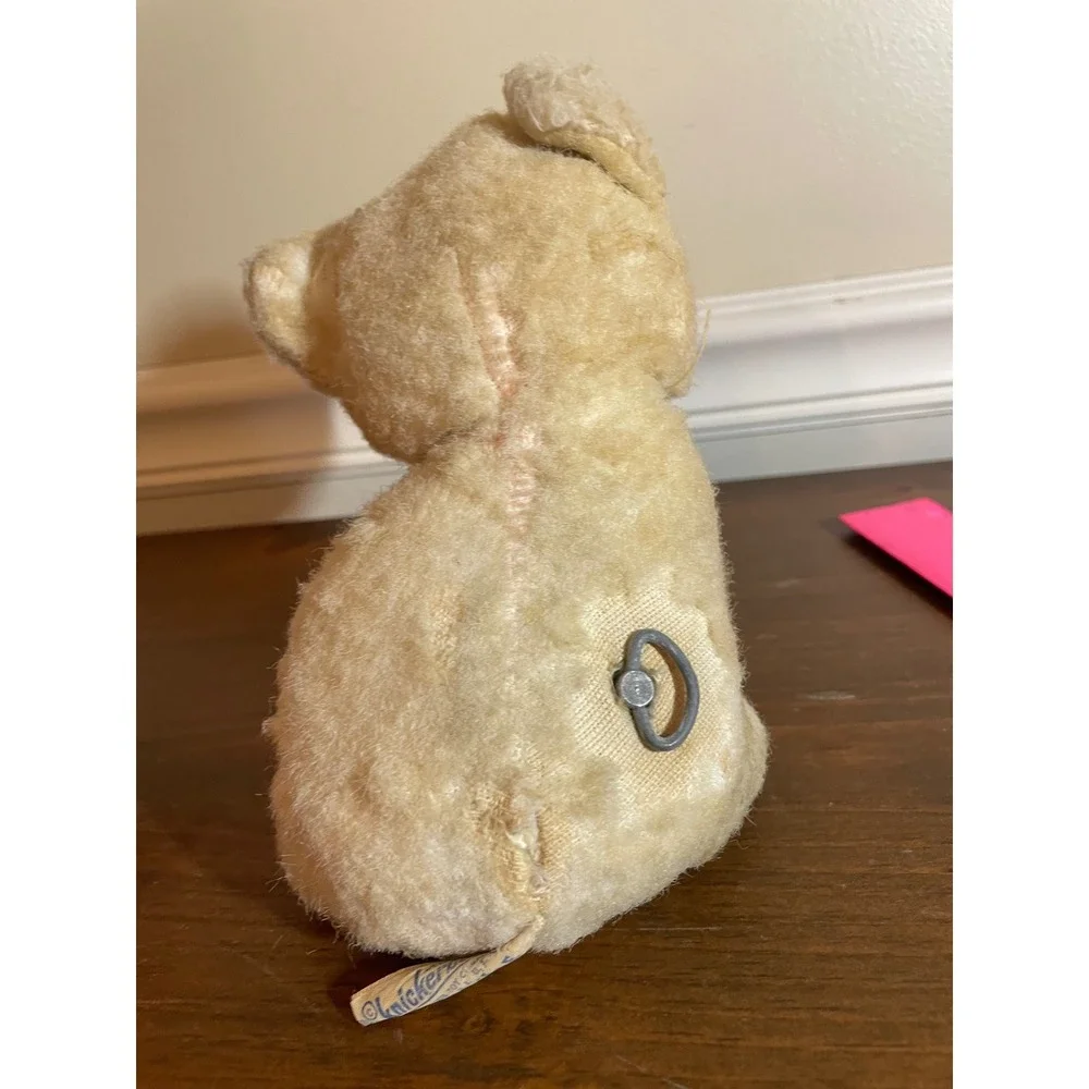 Vintage Knickerbocker Animals of Distinction Wind Up Plush Cat Blue Eyes Cream